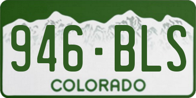 CO license plate 946BLS