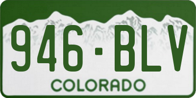 CO license plate 946BLV