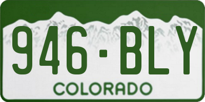 CO license plate 946BLY