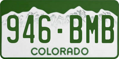 CO license plate 946BMB