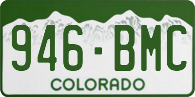 CO license plate 946BMC