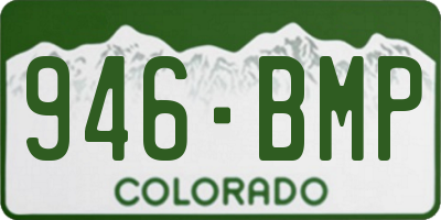 CO license plate 946BMP
