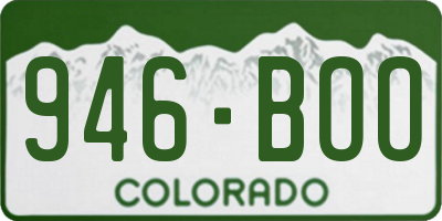 CO license plate 946BOO