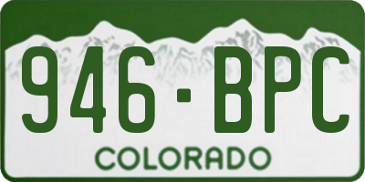 CO license plate 946BPC