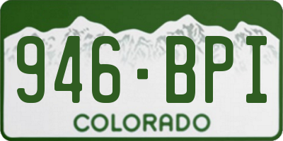 CO license plate 946BPI