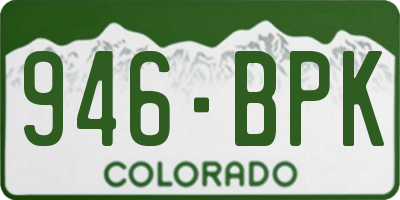 CO license plate 946BPK
