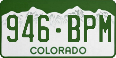 CO license plate 946BPM