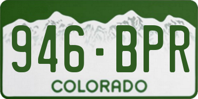 CO license plate 946BPR