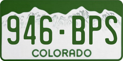 CO license plate 946BPS