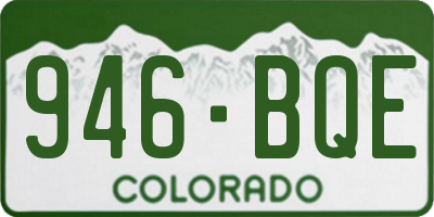CO license plate 946BQE