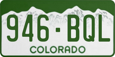 CO license plate 946BQL