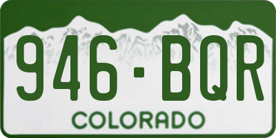 CO license plate 946BQR
