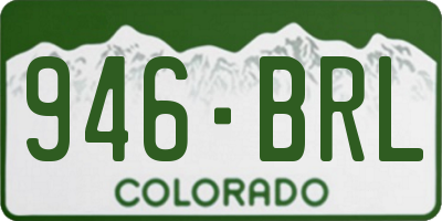 CO license plate 946BRL