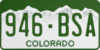 CO license plate 946BSA