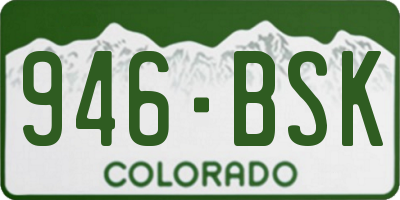 CO license plate 946BSK