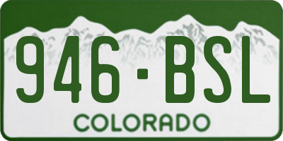 CO license plate 946BSL