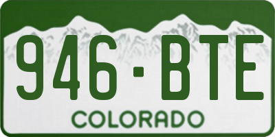 CO license plate 946BTE