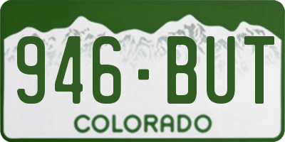 CO license plate 946BUT