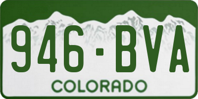 CO license plate 946BVA