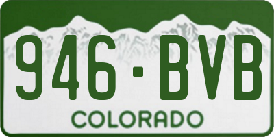CO license plate 946BVB