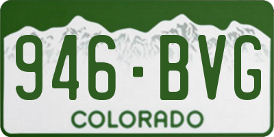 CO license plate 946BVG