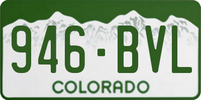 CO license plate 946BVL