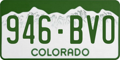 CO license plate 946BVO