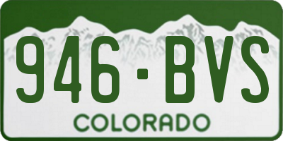 CO license plate 946BVS