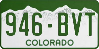 CO license plate 946BVT