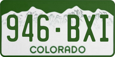 CO license plate 946BXI