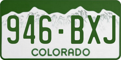 CO license plate 946BXJ