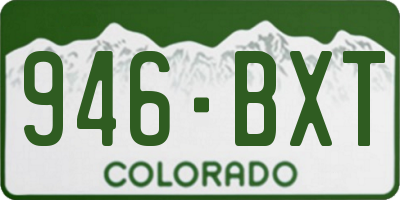 CO license plate 946BXT