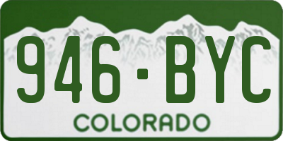 CO license plate 946BYC