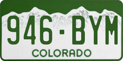 CO license plate 946BYM