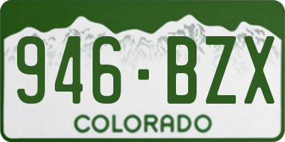 CO license plate 946BZX