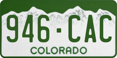 CO license plate 946CAC