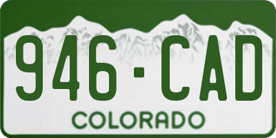CO license plate 946CAD