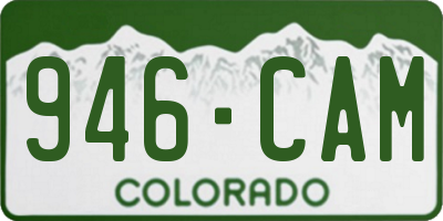 CO license plate 946CAM