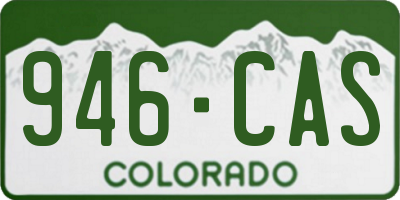 CO license plate 946CAS