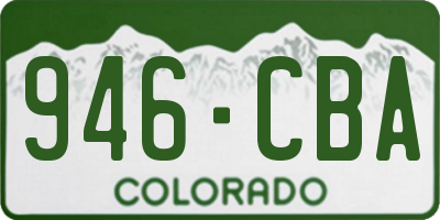 CO license plate 946CBA