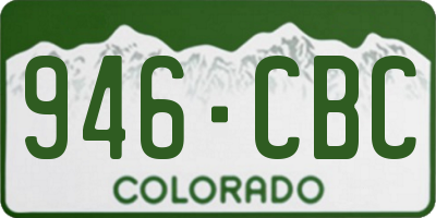 CO license plate 946CBC