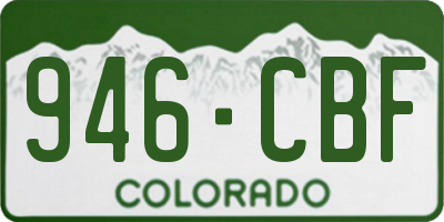 CO license plate 946CBF