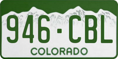 CO license plate 946CBL