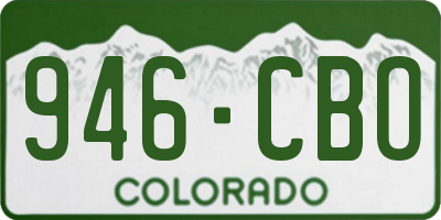 CO license plate 946CBO