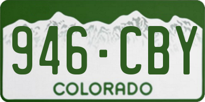 CO license plate 946CBY