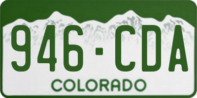 CO license plate 946CDA