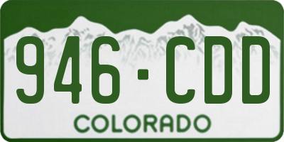 CO license plate 946CDD