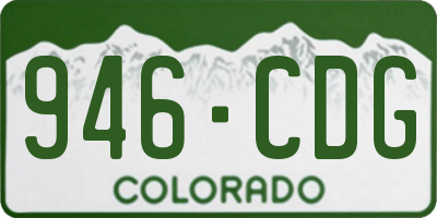 CO license plate 946CDG