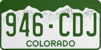 CO license plate 946CDJ