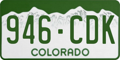 CO license plate 946CDK